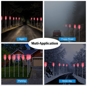 Macarrie pack of four red driveway markers for organized outdoor markings