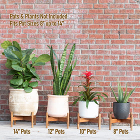 8-14 inch pot compatibility to mix with different planters.