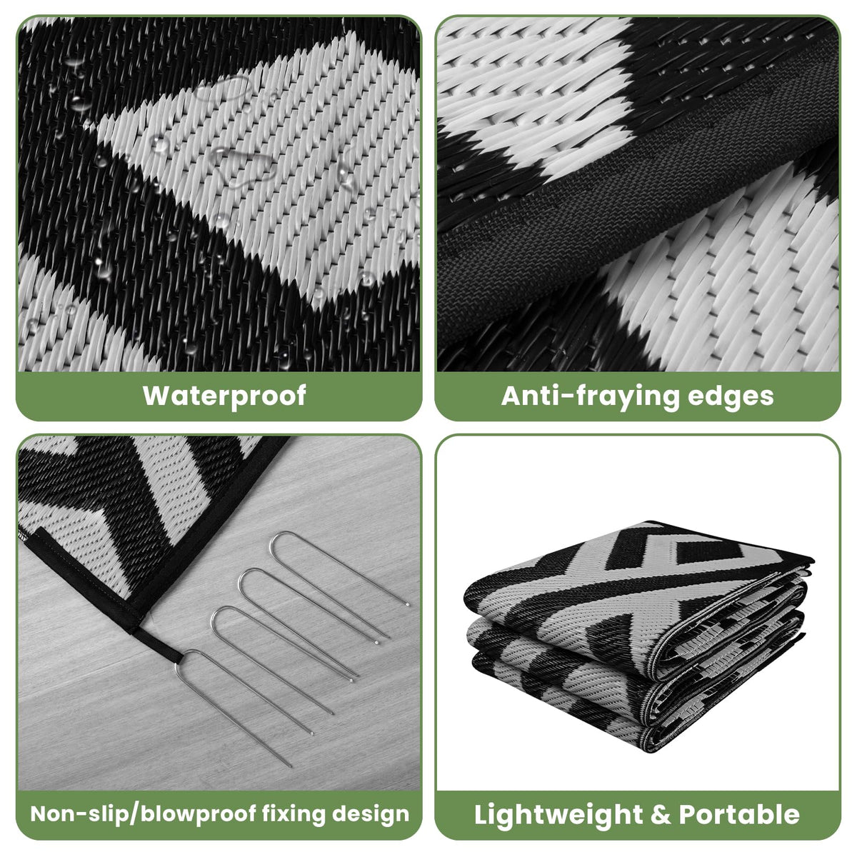 Macgace camping and RV rug for outdoor adventures and beach trips.