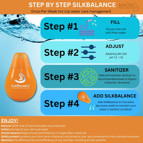 Macke SilkBalance 38oz bottle for simple weekly spa water care