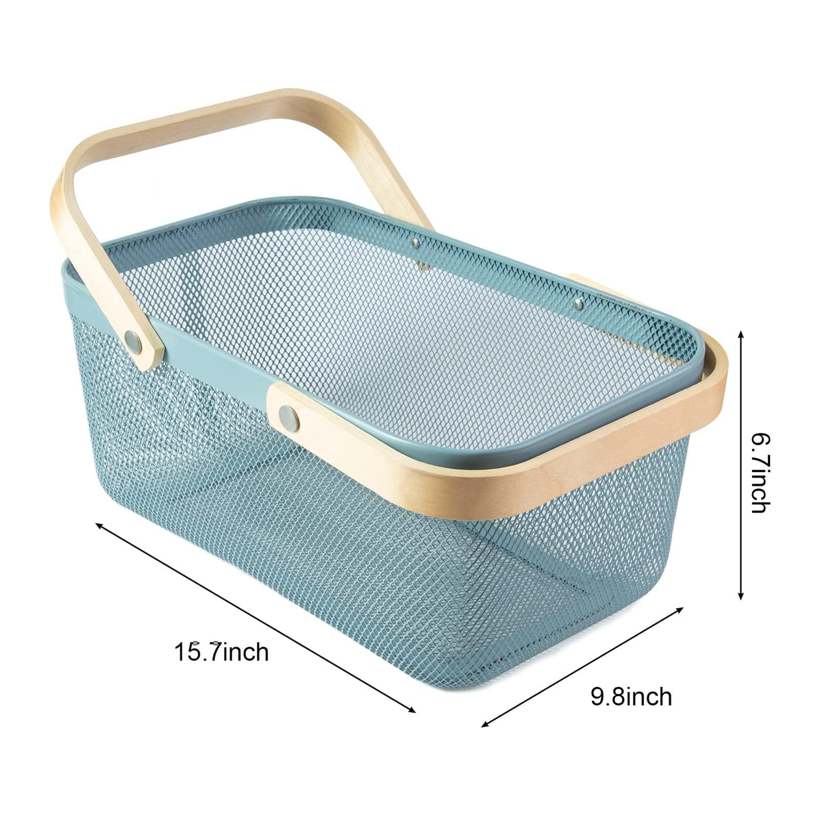 MACOIOR foldable-handles basket keeps items organized and shelves accessible