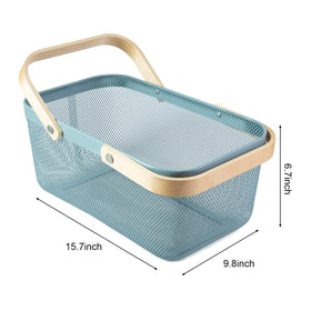 MACOIOR foldable-handles basket keeps items organized and shelves accessible