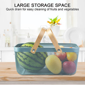 MACOIOR mesh basket with handle close-up showing breathability