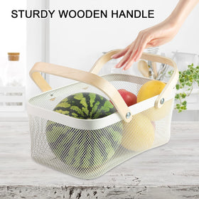 MACOIOR square-base basket sits steadily on a shelf
