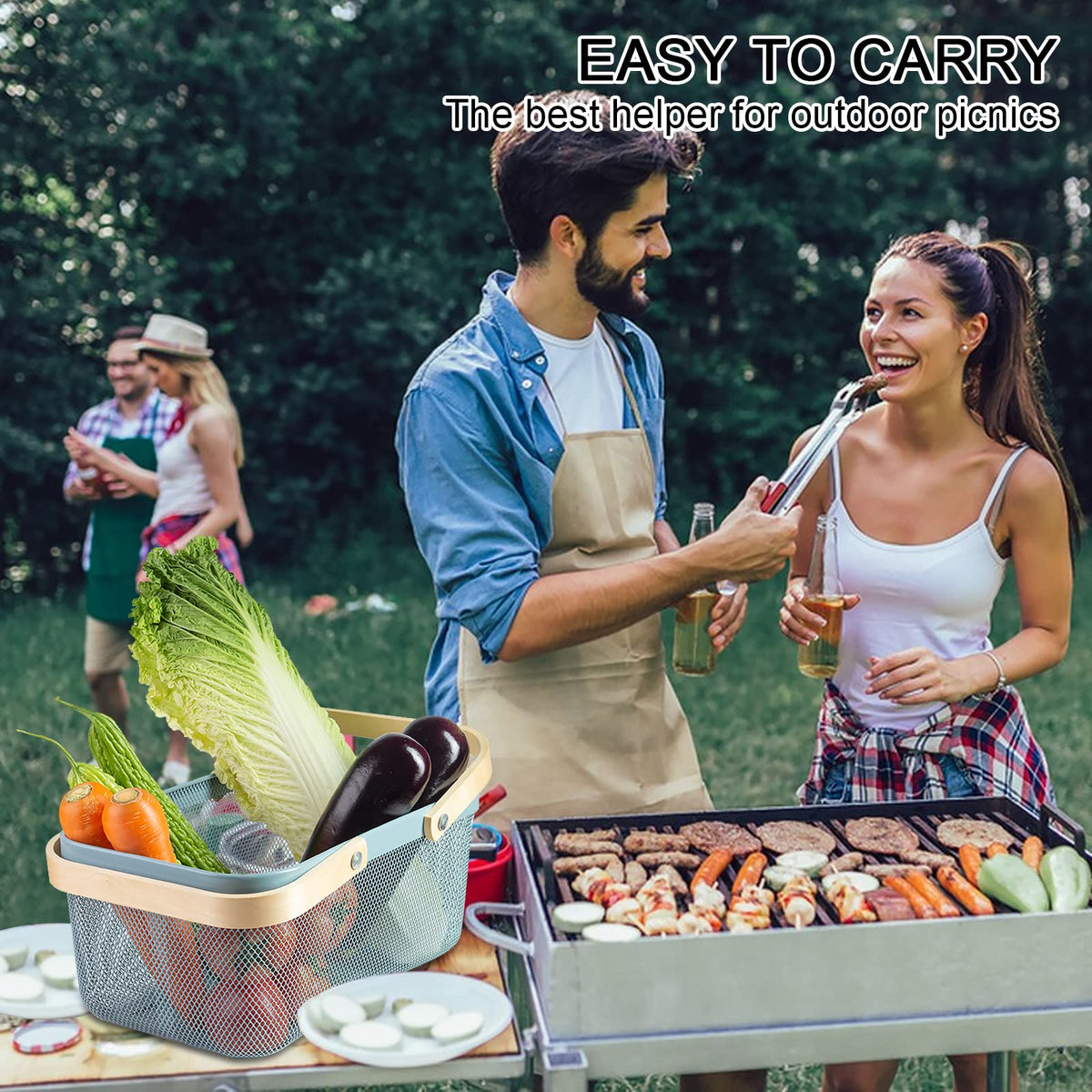 MACOIOR versatile basket for kitchen, garden, and picnic use