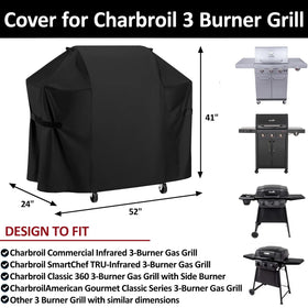 MACOVO 600D cover shields grill from sun and wear.