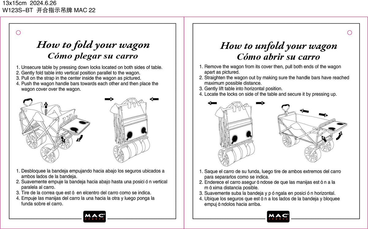 MacSports All Terrain Wagon durable 600D fabric and powder-coated frame