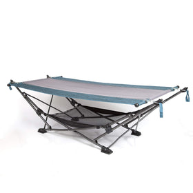 Detachable canopy attached to MacSports hammock for sun protection