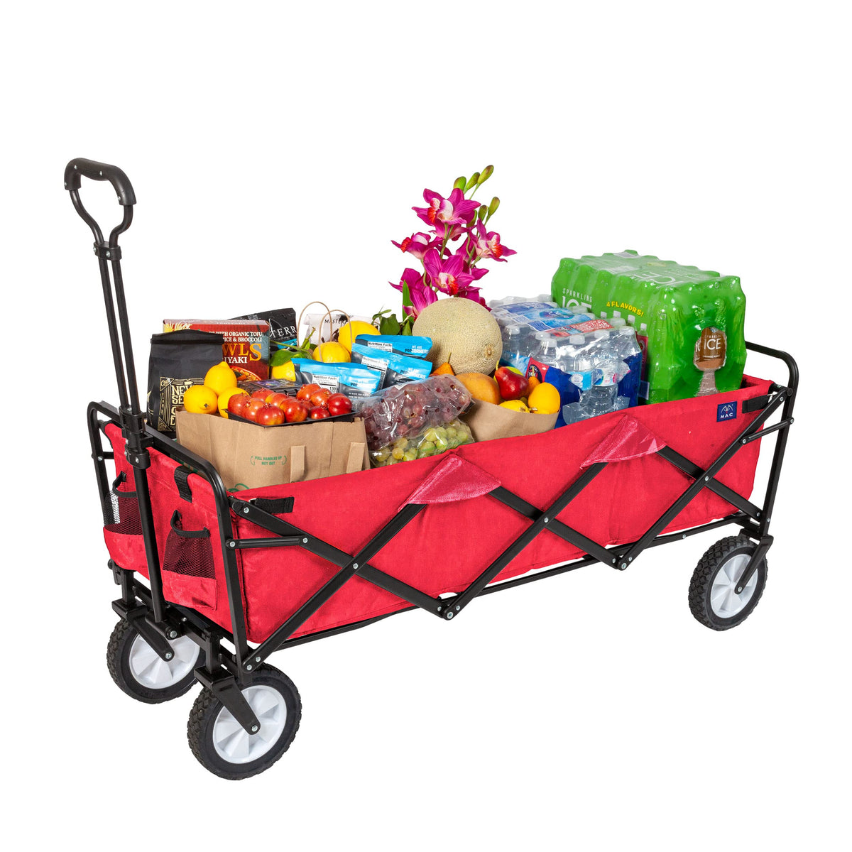 MacSports WTCX-201 extended wagon folded size demonstrates compact storage