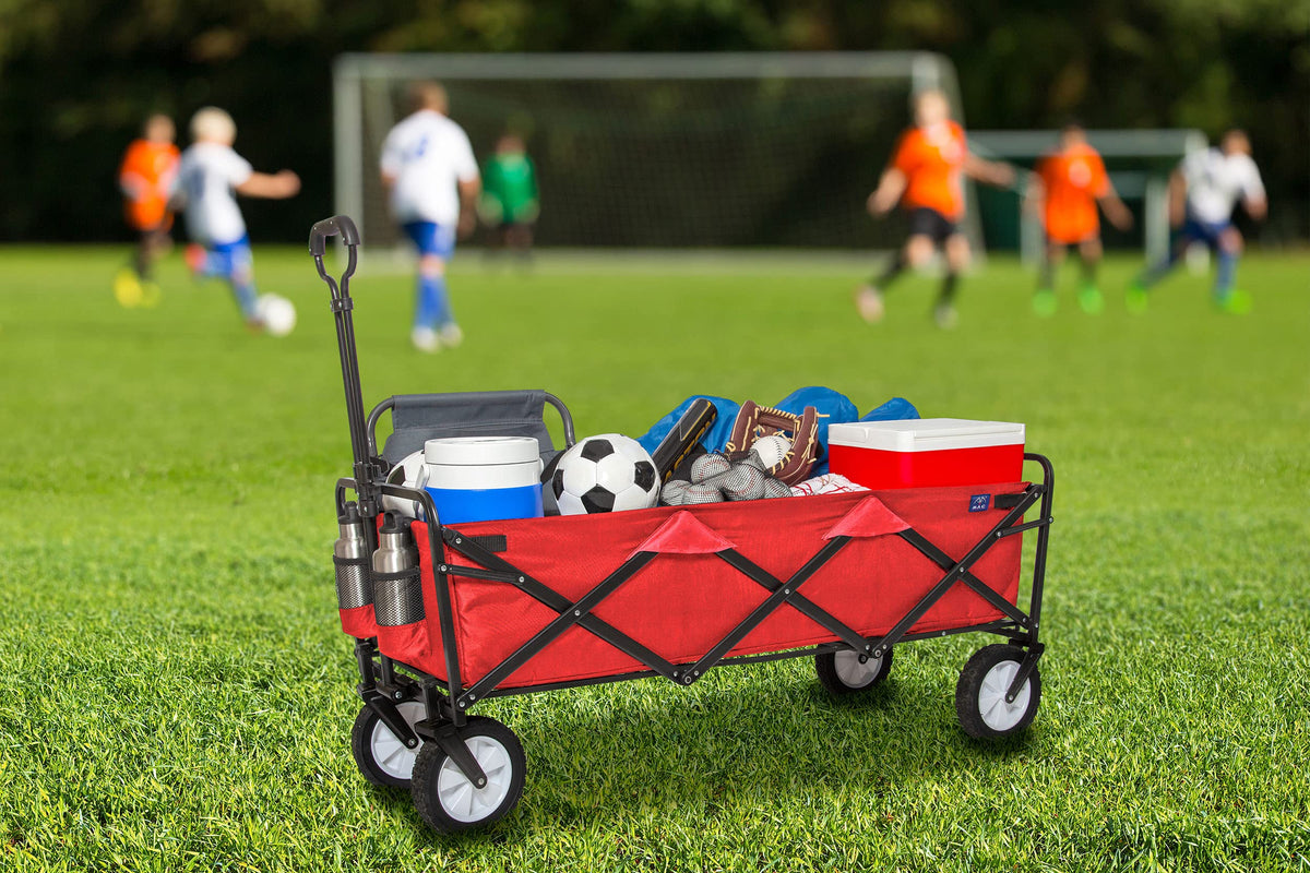 MacSports WTCX-201 extended wagon use scenarios at market, beach, and campground