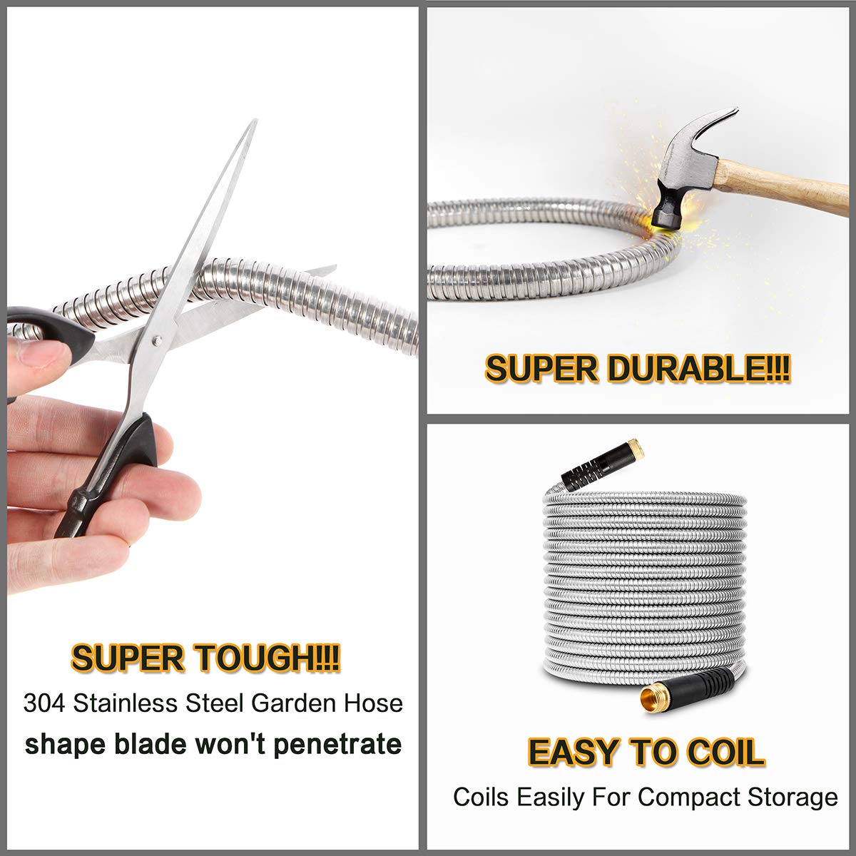 Macuvan memoryless design hose stays flat and kink-free.