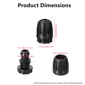 Madavoon end plug withstands sun and weather for outdoor irrigation.