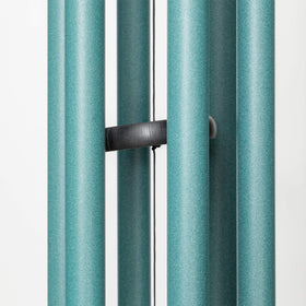 Made in the USA Corinthian Bells chime features UV-treated cords and durable metal.
