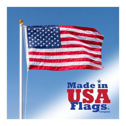 Made in USA Flags Co 3x5 SolarMax nylon flag for outdoor durability.