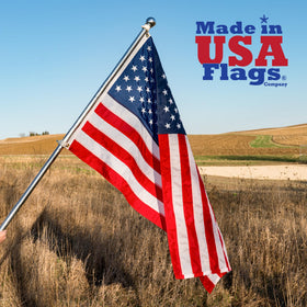 Made in USA Flags Co outdoor-ready flag with sturdy header and grommets.