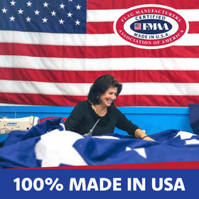 Made in USA Flags Co FMAA-certified US-made validation.