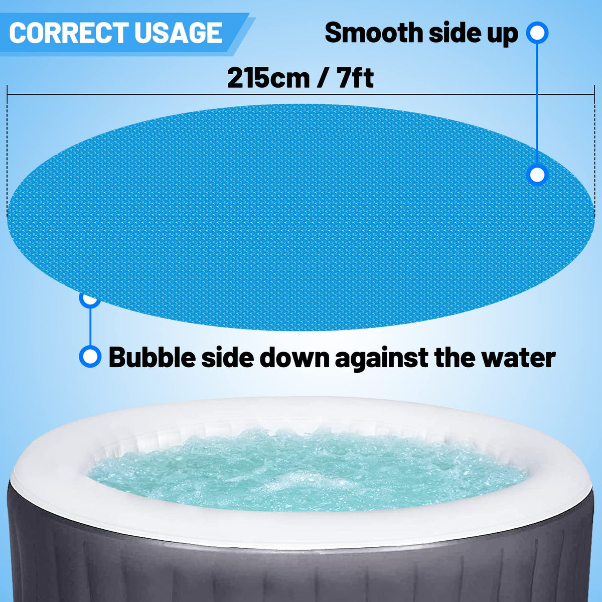MADHOLLY condensation reduction feature keeps spa cover cleaner and drier.