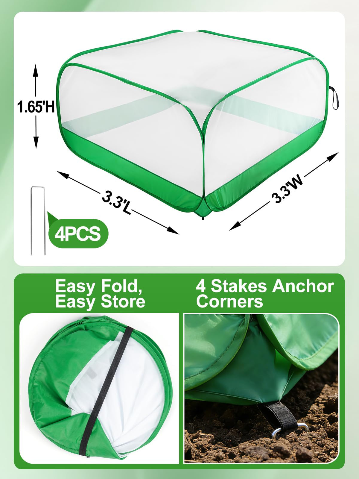 MADHOLLY garden netting blocks birds and pests while allowing water through.