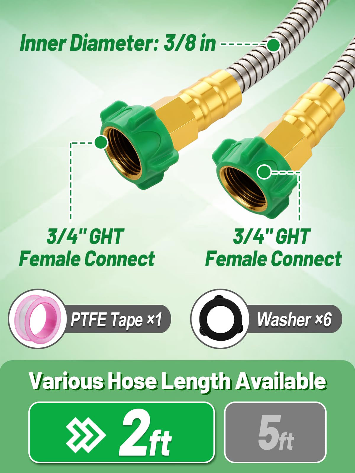 MADHOLLY 2ft leader hose used for garden irrigation scenarios