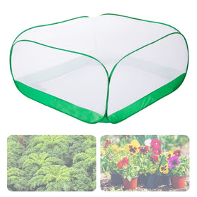MADHOLLY Pop Up Garden Netting setup for square beds, easy installation.