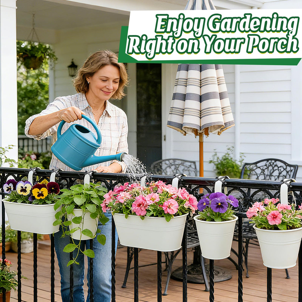 MADHOLLY includes zip ties for wind stability on planters