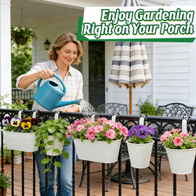 MADHOLLY includes zip ties for wind stability on planters