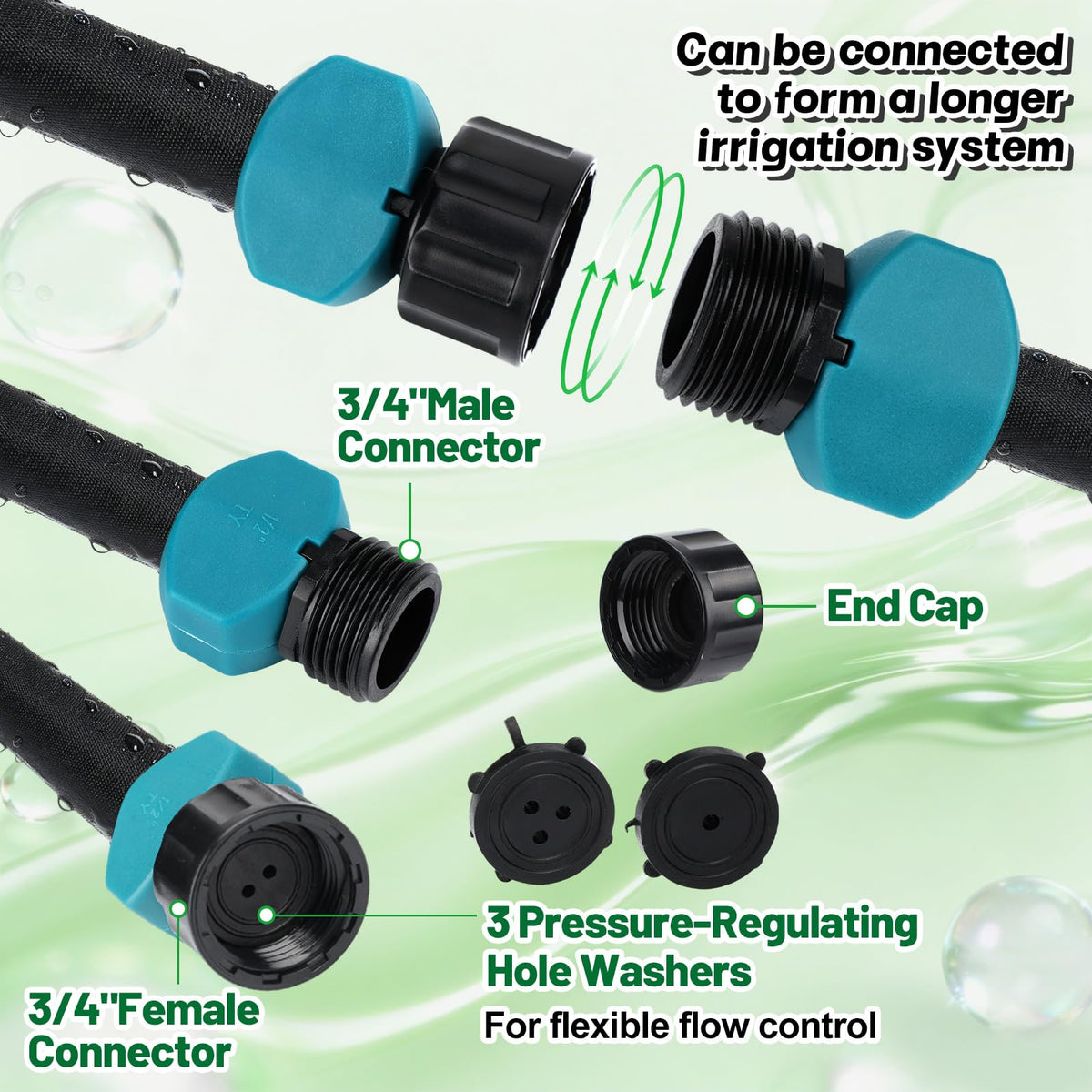 MADHOLLY Soaker Hose can be buried under mulch for neat layouts