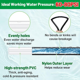 MADHOLLY Soaker Hose flexible inner PVC supports easy layout along beds