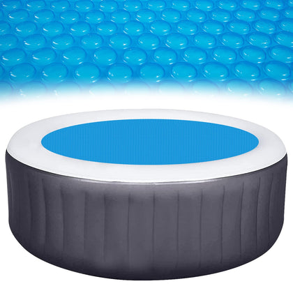MADHOLLY spa hot tub cover shows 7ft diameter for round tubs and heat retention.