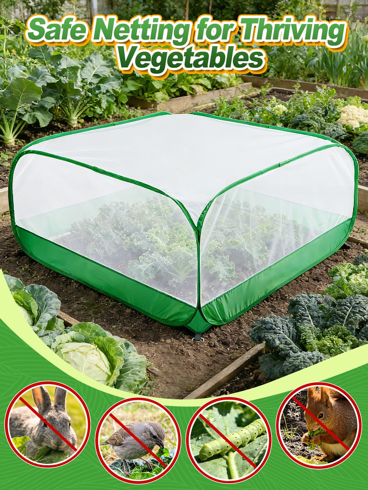 MADHOLLY square bed cover fits compact raised beds for easier gardening.