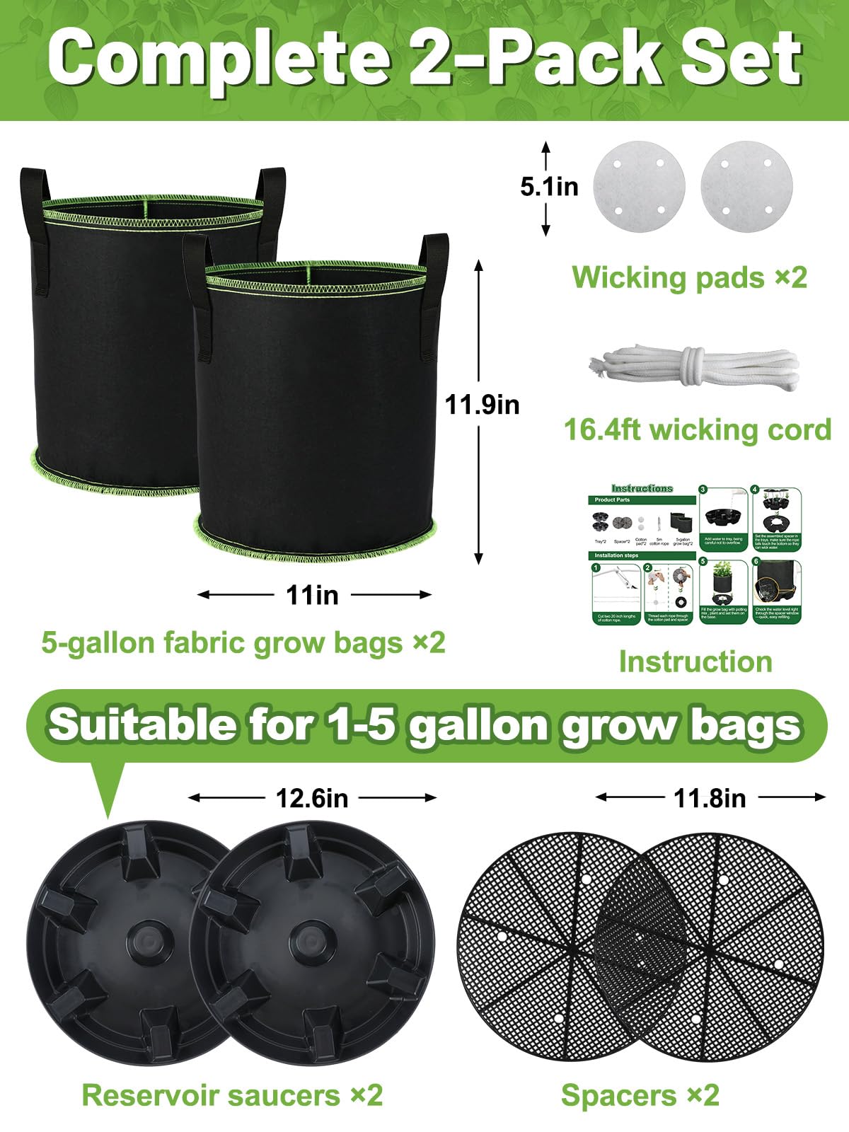 MADHOLLY 16.4 ft wicking cord supports consistent irrigation