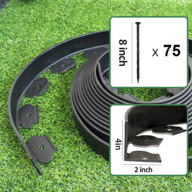 Maebeacae 4-inch border shows flexible shaping for curved flower beds.