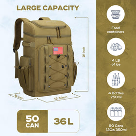 Maelstrom Backpack Cooler adjustable shoulder straps for comfortable carrying.