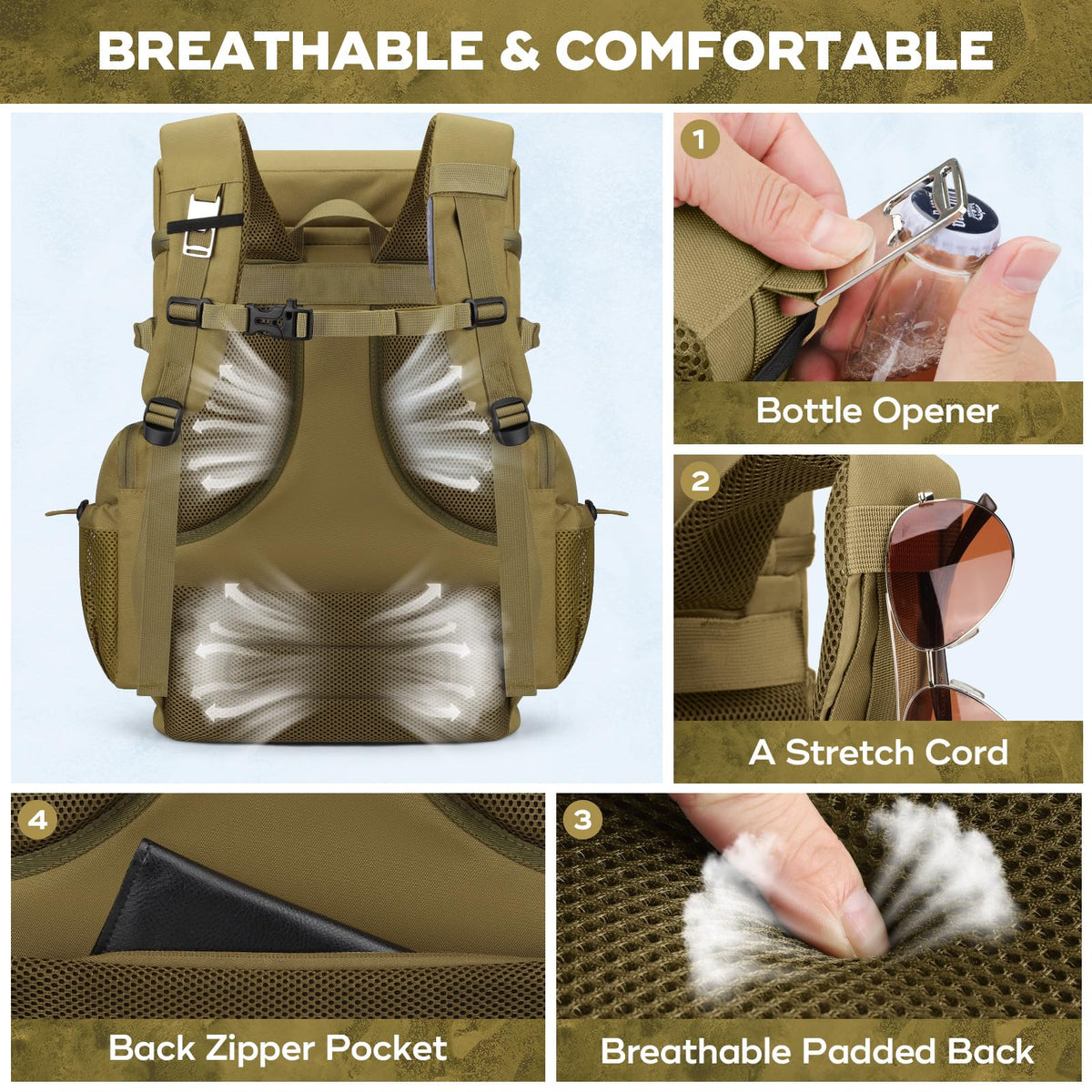 Maelstrom Backpack Cooler back panel with hidden pockets for valuables.