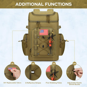 Maelstrom Backpack Cooler front pocket with bottle opener for easy access.