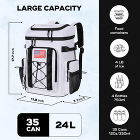 Maelstrom Backpack Cooler leak-proof liner showing spill-free transport.
