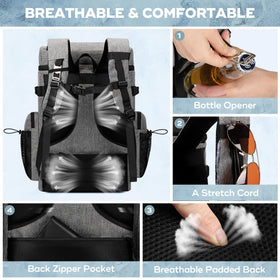 Maelstrom Backpack Cooler shoulder strap pocket provides quick access to cards.