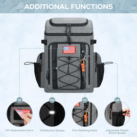 Maelstrom Backpack Cooler top pocket keeps snacks within easy reach.