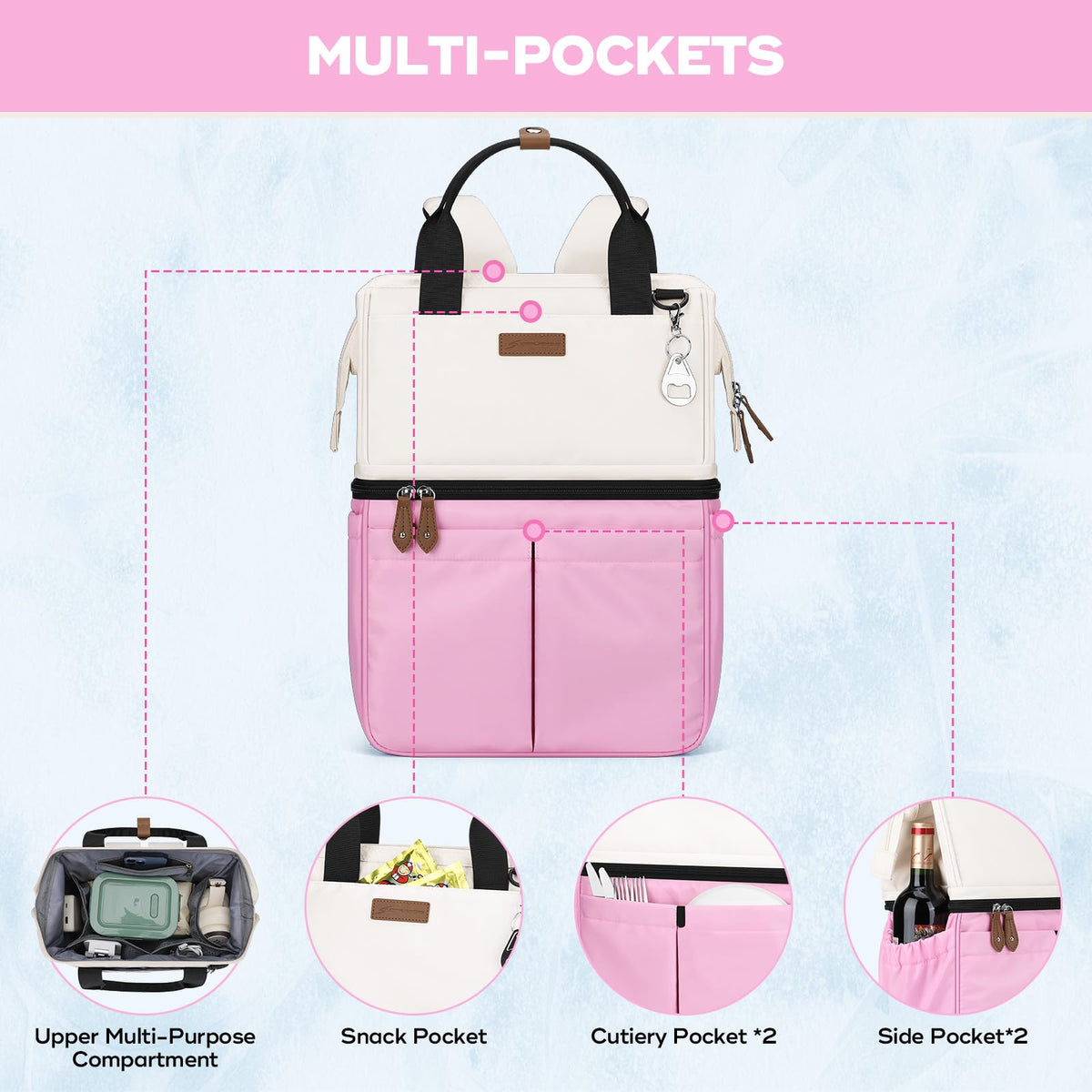 Maelstrom Cooler Backpack interior reveals large capacity for cans, meals, and beverages.