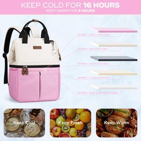 Maelstrom Cooler Backpack upper dry compartment organizes dry foods and small items.