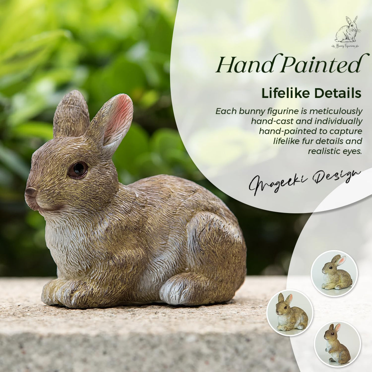Mageeki bunny figurines used as kitchen or table decor
