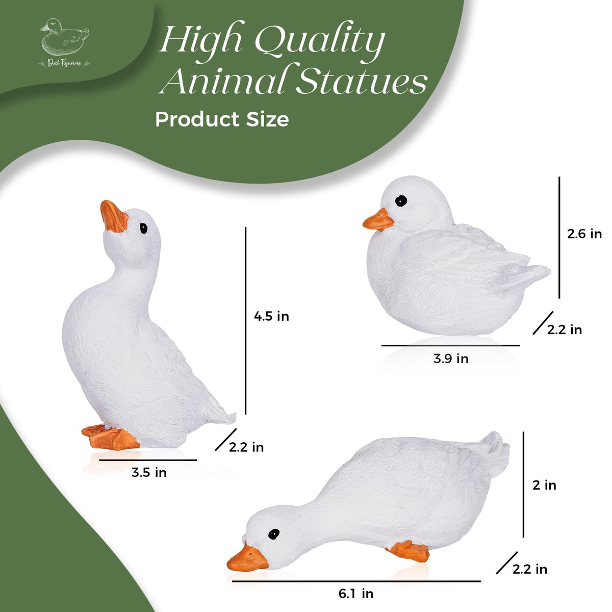 Mageeki set of three duck figurines ideal for garden display or gifting.
