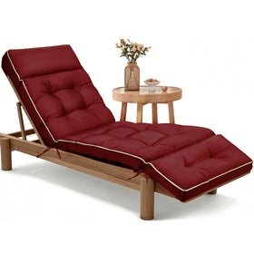 Magic Elephant chaise lounge cushion burgundy front view for cozy outdoor lounging