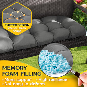 Magic Elephant cushion with water-repellent fabric protects against light rain
