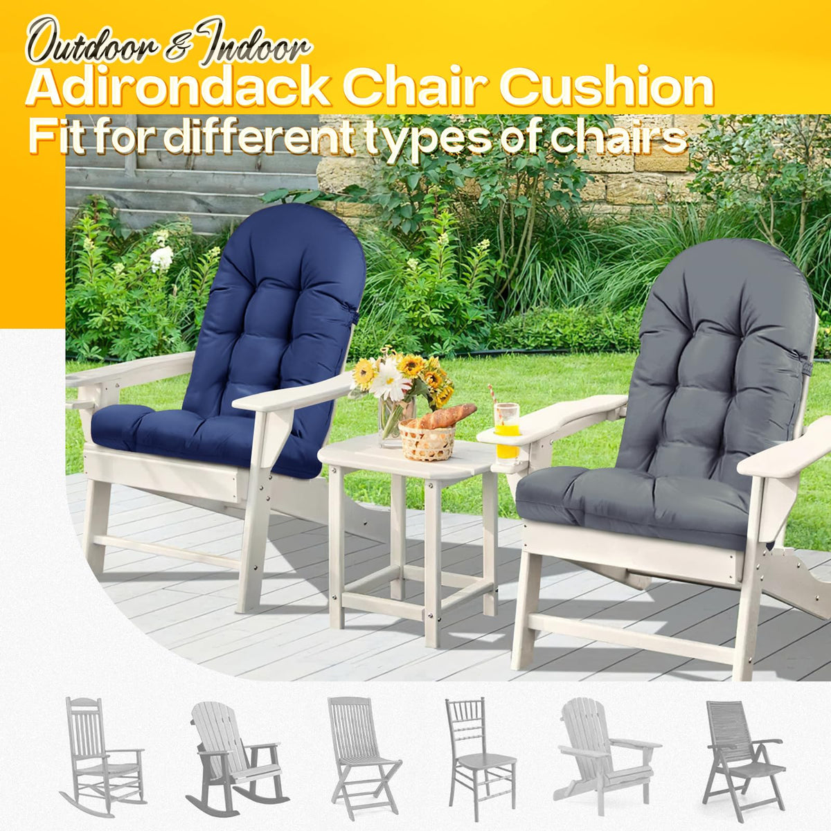 Magic Elephant 44-inch by 19-inch cushion fits many chairs
