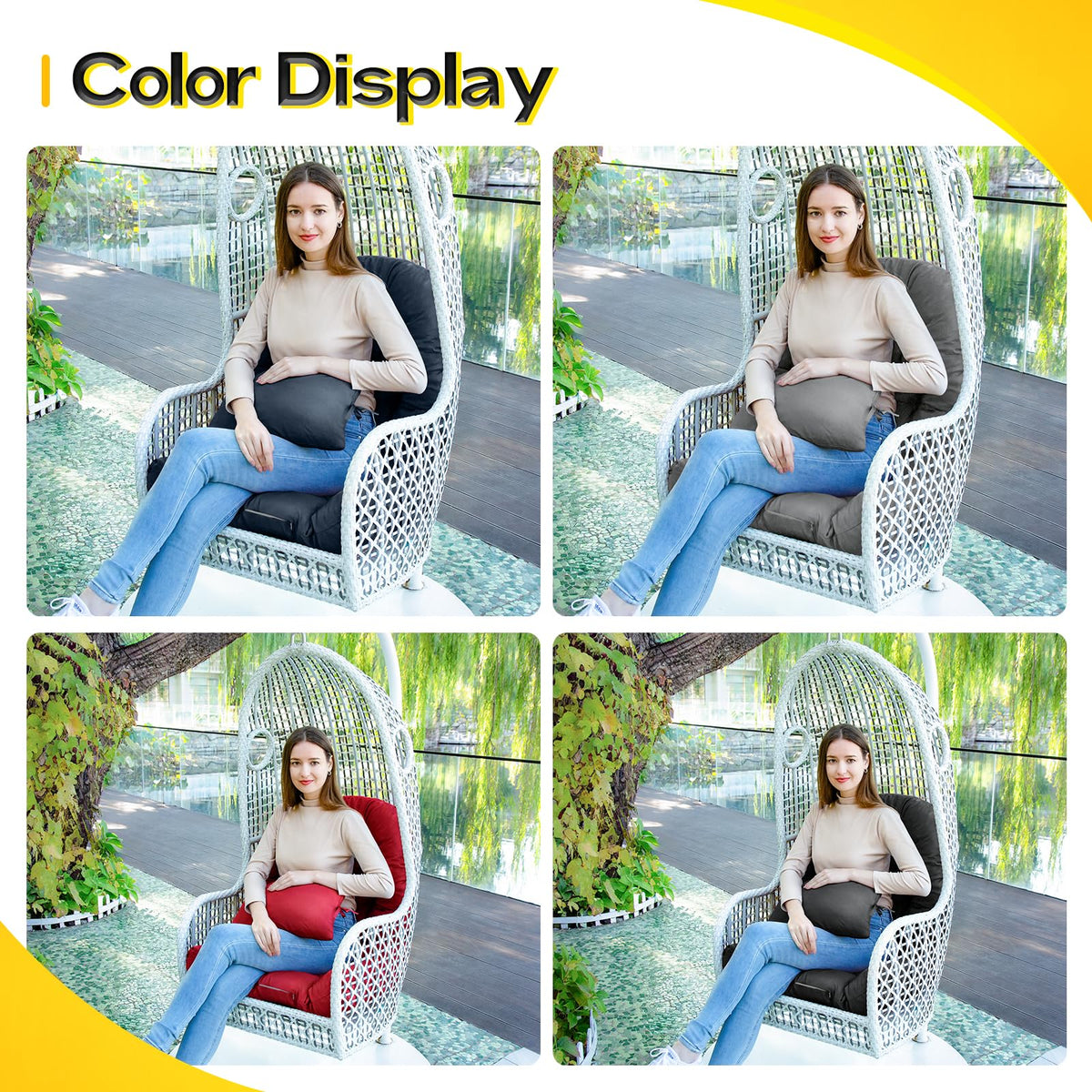Magic Elephant cushion dimensions 47x31 inches fit various chairs.