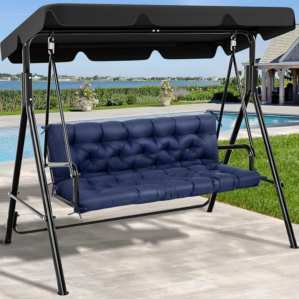 Spot-clean care of Magic Elephant outdoor cushion for tidy upkeep.