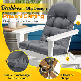 Magic Elephant high-back cushion with straps stabilizes on chairs