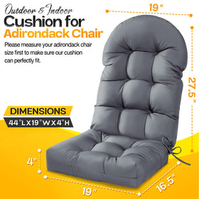 Magic Elephant memory foam Adirondack cushion side view with plush support