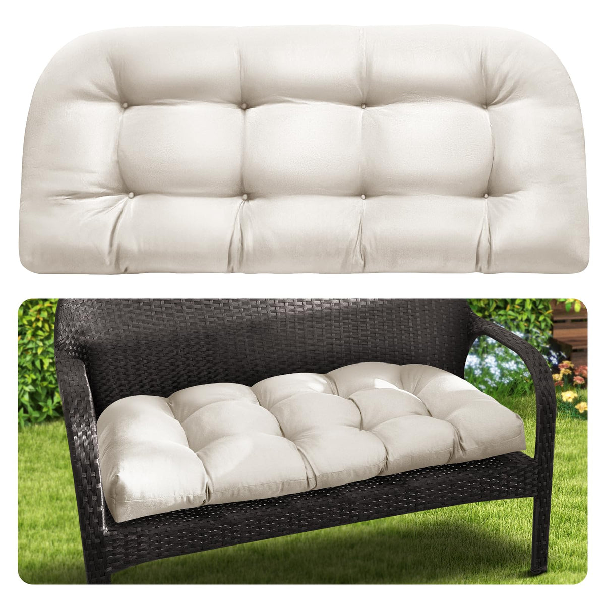 MAGIC ELEPHANT memory-foam cushion provides lasting comfort on outdoor benches.